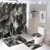Tende per doccia tende da stampa in marmo nero moderno moderne decorazioni per la casa in poliestere impermeabile 180x180