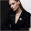 Pins, Brooches Women Brooch Gorgeous Lapel Pin Vintage Imitation Pearl Badge Cor Accessories For Clothing Jewelry Gift Drop Delivery Dhfs9