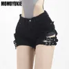 Shorts pour femmes 2023 Été Vintage Tendance Hot Girls Harajuku Taille haute Denim irrégulier Goth Rock Sexy Femmes Minceur Polyvalent 240329