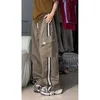 Men's Pants Spring Autumn Fashion High Waist Pocket Clothing For Casual Versatile Western Style Loose Commuting Solid Col