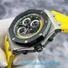 Herren-AP-Armbanduhr Royal Oak Offshore Series 26207IO Herrenuhr Limited Edition Titan Schwarz und Gelb Timing 42 mm automatische mechanische Uhr