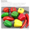 Decorative Flowers 6 Pcs Simulation Bell Pepper Model Vegetables Fake Po Props Accessory Fruit Artificial Restaurant Poly Dragon