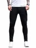 2022 Spring Summer Jeans for Men Slim Fit Denim Mens High Fi Black Skinny Ankle Jeans Stylish Designer Denim Men's Trousers Q9lz#