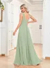 Lucyinlove Elegant Chiff Green Formal Evening Dr 2024 Women Sexig Backl Wedding Party Bridesmaid Dr Floor-Lenght Prom X9HC#