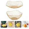 Dinnerware Sets 2 Pcs Iron Fruit Basket Vegetable Household Kitchen Snack Container Wrought Desktop