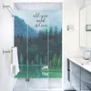 Fönsterklistermärken Anpassad storlek Glasfilm Landskap Elektrostatisk privat dekorativ färgad folie för dörrskåp Garderob 70cmx100cm