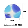 Bonnets de natation 2021 Bonnet de natation en silicone adultes imperméable à l'eau d'été bonnet de piscine élastique protéger les oreilles cheveux longs chapeau de plongée coloré 240328