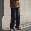 Męskie dżinsowe spodnie ładunkowe szerokie nogi dżinsowe proste spodni krunge vintage punkowy koreańsko -streetwear y2k odzież p3ij#