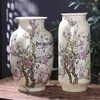 Vasi Vaso da pavimento in ceramica Jingdezhen Grande soggiorno cinese Disposizione dei fiori Decorazione Mobile TV Ornamento Artigianato