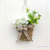 Dekorative Blumen C63E Kranzdekorationen Creme Hortensien Türhänger Körbe Frühlingssimulationen Sommerparty