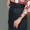 Японский корейский стиль Поварская униформа Aprs Кимо Официант Рабочая одежда Половина апреля Шеф-повар Суши Ресторан Комбинезоны Одежда для общественного питания A85h #