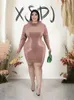 Chic Woman Birthday Dr Faux Fur Collar Plus Size e Elegant Party Dres Ousado Sexy Lantejoulas Dr Atacado Dropship d9I7 #