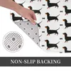 Bath Mats Mat For Shower Home Entrance Dachshund Sausage Dogs Floor Bone Toilet Fast Dry Anti-Slip Bathroom Accessories