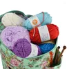 Tvättväskor Knittande väska arrangör garnförvaringsfodral för virkning av kroknålar ull tote kvinnor