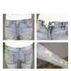 adolescenti Denim Jeans Social Spirit Slim Piedini ritagliati da uomo Fi coreano buco rotto Mendicante pantaloni strappati Jeans denim m8P4 #