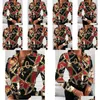 Damesblouses Overhemden Damesmode Trend Dames Slank overhemd met V-hals Contrasterende kleur Top met lange mouwen Hoge taille Nauwsluitend Printi Dhztj