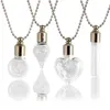 2 pièces médaillon en verre urne bijoux crémation bijoux urne collier pour cendres flacons remplissables colliers collier de flacon de sang Y220523232H