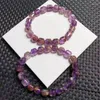 Bracelets à maillons 9 mm naturel violet seau de jardin perle bracelet à quartz perles rondes faites à la main couple énergie yoga hommes femmes bijoux 1 pièces