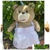 Animaux en peluche en peluche en gros 43 cm visage amer en peluche ours de jouet enfant jeu jeu jeu de vacances cadeau décoration de chambre à coucher