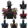 Plume naturelle haussement d'épaules châle femmes plume épaule Wrap Cape victorienne Cosplay accessoires de fête scène Performance plume Accories 86Ve #