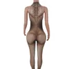 Dance Costume Skinny Acrobatic ärm Full Rhinestes Club Outfit For Women Elastic Party Nightclub Shiny Pole Jumpsuits P4th#