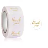 Gift Wrap Bronzing Thank You Stickers For Your Order White Adhesive Seal Label Small Business Packaging Envelope Sticker