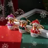 Kluczowe pierścienie urocze łańcuch kreskówka Rhinestone Święty Mikołaj wiszący breaking wisiorka Dekoracja torebki na torebkę świąteczną pierścień klęską
