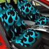 Car Seat Covers Fire Blue Flame Printed Set For Womens 2pcs Auto Front Protector Universal Interior Accessories Full