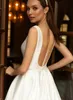 simple Satin Sleevel Wedding Dres Square Collar Neck Bridal Gowns 2024 New A-Line Custom Made Backl Vestidos De Novia s0Ma#