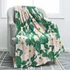 Cobertores Cactus Flower Soft Flanela Cobertor para Sofá Cadeira Cama Escritório Viajando Acampamento Aplicável