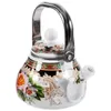 Dinnerware Sets Enamel Pot Decorative Teapot Retro Kettle You Can Serving For Stove Top Kettles Stovetop Big Flower