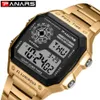 PANARS Business Men Watches Waterproof G Watch Shock Stainless Steel Digital Wristwatch Clock Relogio Masculino Erkek Kol Saati 21290k