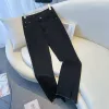 Plus Size Mulheres Queimado Azul Preto Jeans Grande Cott Cintura Elástica Bolso Calças Jeans Calça Feminina 3XL 4XL 5XL 6XL 7XL Pano r60c #