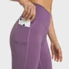 Lu Align Pant Cut Leggings en V pour femmes Leggings d'entraînement de sport sexy pour femmes Collants de gymnastique taille croisée Pantalon de yoga avec poche Longueur 7/8 Vêtements de sport Lemon Sports 2024