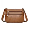 Schoudertassen PU lederen crossbodytas Zacht waterdicht Casual Eenvoudige brede band Dames Reizen