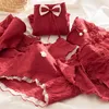 Kadın Panties M-XL Pamuklu Seksi Dantelli Orta Bel Damaksız Konforlu Kılavuzlar Kırmızı Donanımlar Kadın Çamaşırı