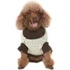 Hondenkleding Kleding Gezellige coltrui Herfst Winter Comfortabele mode Schattig Patroon Huisdier Trui Puppy Knitwear