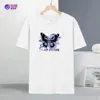 2024 Yaz Günlük Kelebek Mektubu Ölü Sarhoş Artı Boyut Kadınlar Kısa Kollu T-Shirt Modeli Top W13Q#