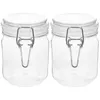 Storage Bottles 2 Pcs Airtight Honey Jar Jars Glass With Lid Caviar Transparent Small Container