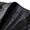 Uomo in pelle ecopelle 2023 uomo nuova primavera autunno vintage morbide giacche in ecopelle maschile classico slim fit modello coccodrillo abito nero blazer cappotti 240330