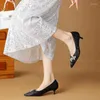 Dress Shoes Chinese Style High Heels Women Single Pointed Toe Stilettos Crystal Decor Shallow Mouth Elegant Lady Party