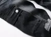 Fi Soft Stretchy Skinny Jeans pour hommes Nouvelle arrivée élégant noir déchiré décontracté confort jambes zippées vêtements de travail pantalons surdimensionnés g6Nk #