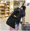 学校のバッグ漫画印刷防水バックルバックパック韓国スタイルバッグ学生肩街10代の女の子ラップトップバックパック2024