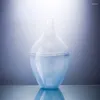 Vases Blue White Imitation Porcelain Modern Simple Vase Glass Flower Arrangement Small Mouth Soft Decoration