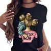 Maycaur femmes Carto maman mère garçon fille imprimer mère dame T-shirts haut décontracté T-shirt dames femmes graphique femme T-Shirt 35ZR #