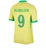 2024 Brazils Jerseys de football L.Paqueta Neymar Vini Jr.23 P.Coutinho Richarlison Football Shirt G.Jesus T.Silva Bruno G. Pele Casemiro Men Women Kids Set Jersey