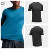 AL-171 Heren Yoga Outfit Sport T-shirt met korte mouwen Heren Sportstijl Shirts Training Fitnesskleding Basketbal OutdoorTraining Elastisch Sneldrogend Sportkleding Top