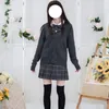 Dark Grey School Cardigan Girl Jk Uniform Sweater Casel School School School Autumn Winter Japonês JK Roupas de estudante uniforme Lolita M7EP#