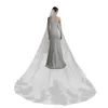 v338 Luxo Casamento Nupcial Catedral Véu One-Layer Tulle Lantejoulas Lace Appliqued Branco Noivas Véu Mulheres Casamento Accories K5Tx #