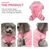 Ropa para perros Pijamas para mascotas Trajes de niña cálidos y flexibles Ropa a prueba de frío Ropa para el hogar Camisón de invierno Suministros de suéter para cachorros